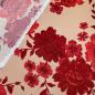 Preview: Viskosesatin bedruckt Blumen lachs rot